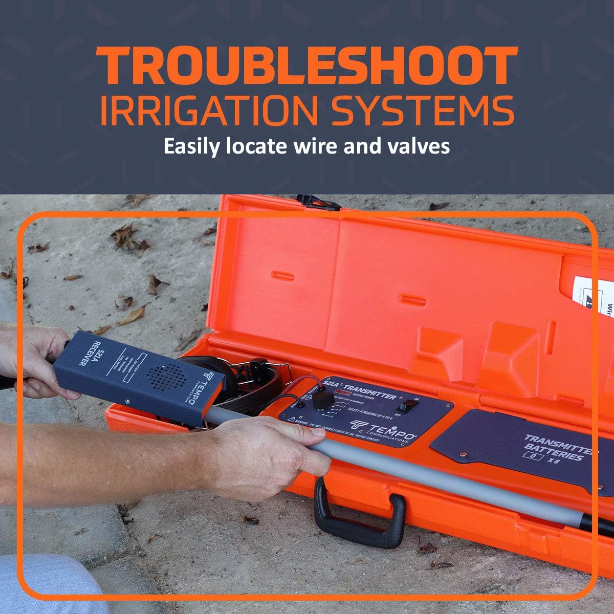 Tempo Communications 521A Professional Wire and Valve Locator - Troubleshoot Sprinkler Irrigation Systems (Latest Model)