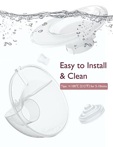 Momcozy M5 Hands-Free Wearable Breast Pump, Double-Sealed Flange for Baby-Like Comfort, 3 Modes & 9 Suction Levels, Portable Electric Pump – 24mm