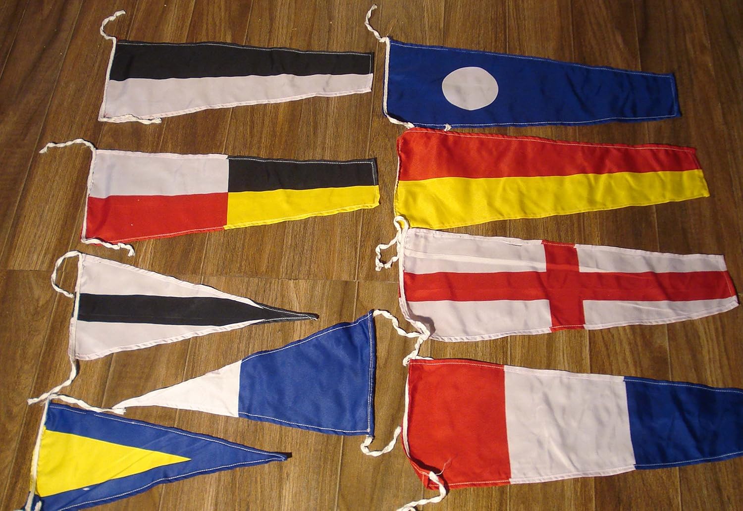 Brass Blessing Naval Signal Flag Set - Complete Set - Maritime/Marine/Boat/Yacht/Beach Party Nautical Decor (Polyester, 14 Flag Set Small)