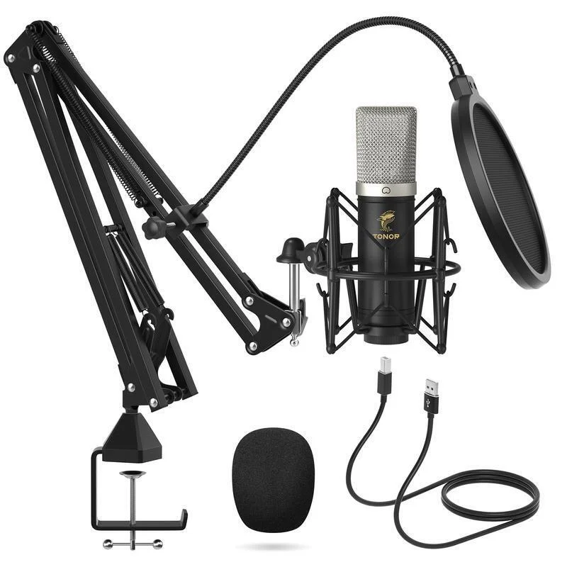 TONOR TC310 Gaming Mic, USB Microphone for PC, PS4, PS5, Cardioid Condenser Mic - Curated Treasures Market