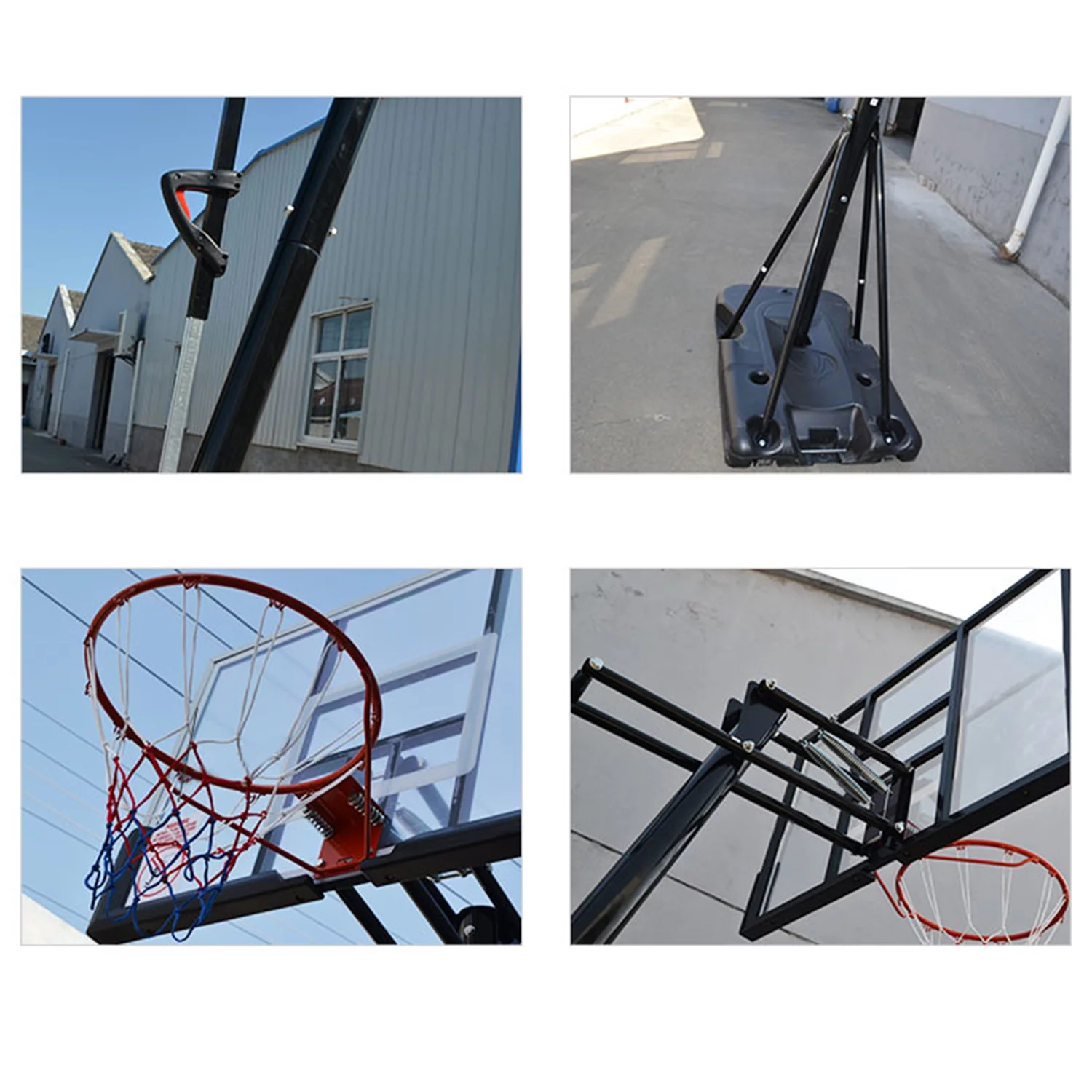 Vebreda 54 in. Portable Basketball Hoop System, 7.5 - 10 ft. Height Adjustable - Radiant Selections