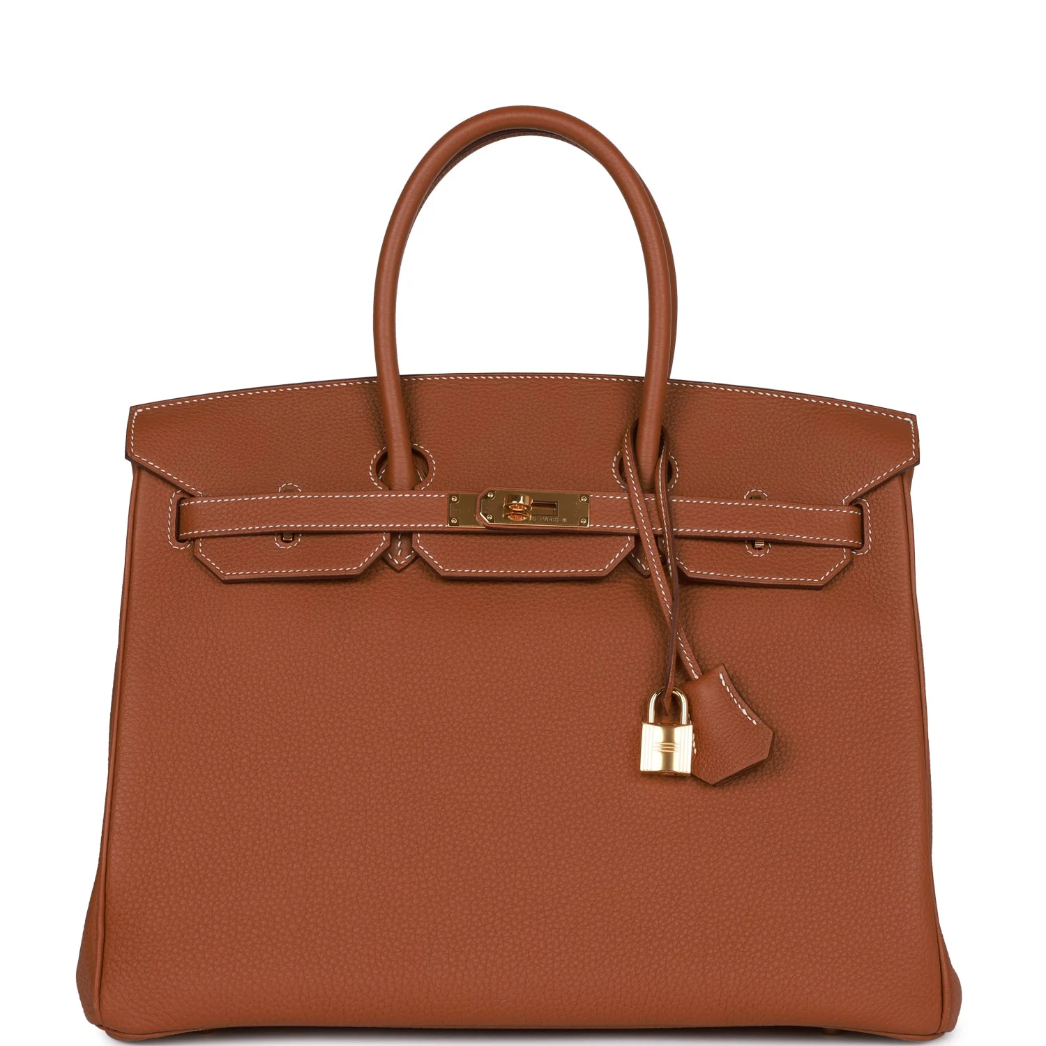 Pre-owned Hermes Birkin 35 Gold Togo Gold Hardware