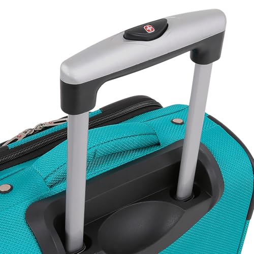 SwissGear Sion Softside Expandable Roller Luggage, Teal, 3 Piece Set (21/25/29)