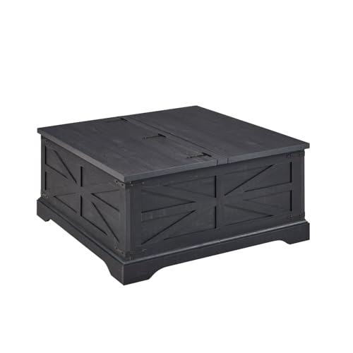 JXQTLINGMU Farmhouse Lift Top Coffee Table with Storage, 36" Wood Square Center Table with Large Hidden Compartment
