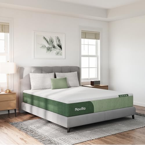 Novilla Twin Mattress, 12 Inch Gel Memory Foam Mattress Twin in a Box, Bamboo Charcoal Foam & Breathable Soft Cover for Clean, Peaceful Sleep