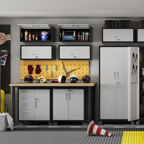 Mobile Tool Storage Cabinet with Wheels,Heavy Duty Rolling Tool Cabinets for Garage,Metal Storage Cabinets with 4 Drawer and 1 Locking Doors