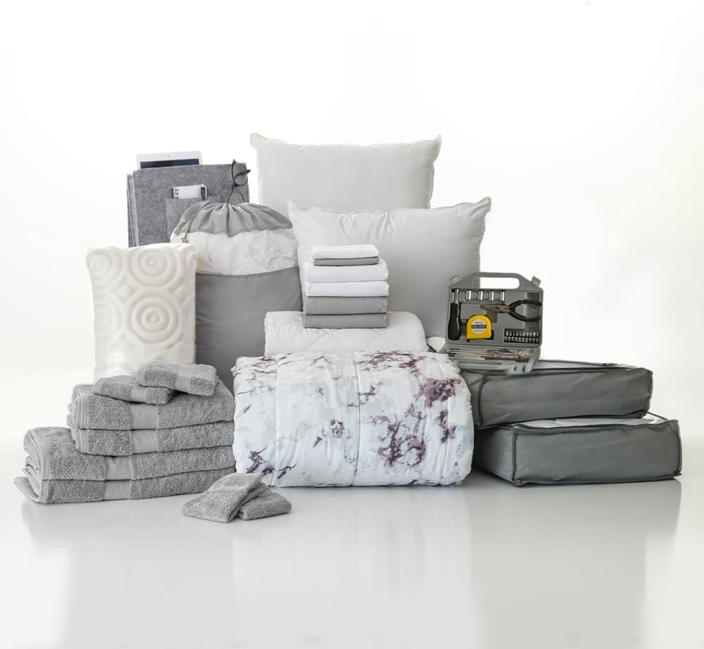 OCM College Dorm Room 25-Piece Complete Campus Pak Trunk Bundle | Twin XL Bedding