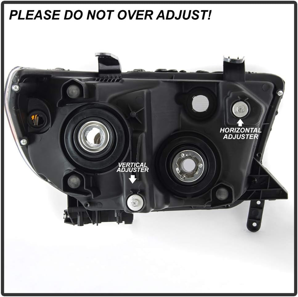 ACANII - For 2007-2013 Toyota Tundra 2008-2017 Sequoia Chrome Housing OE Style Headlights Headlamps Assembly Left+Right
