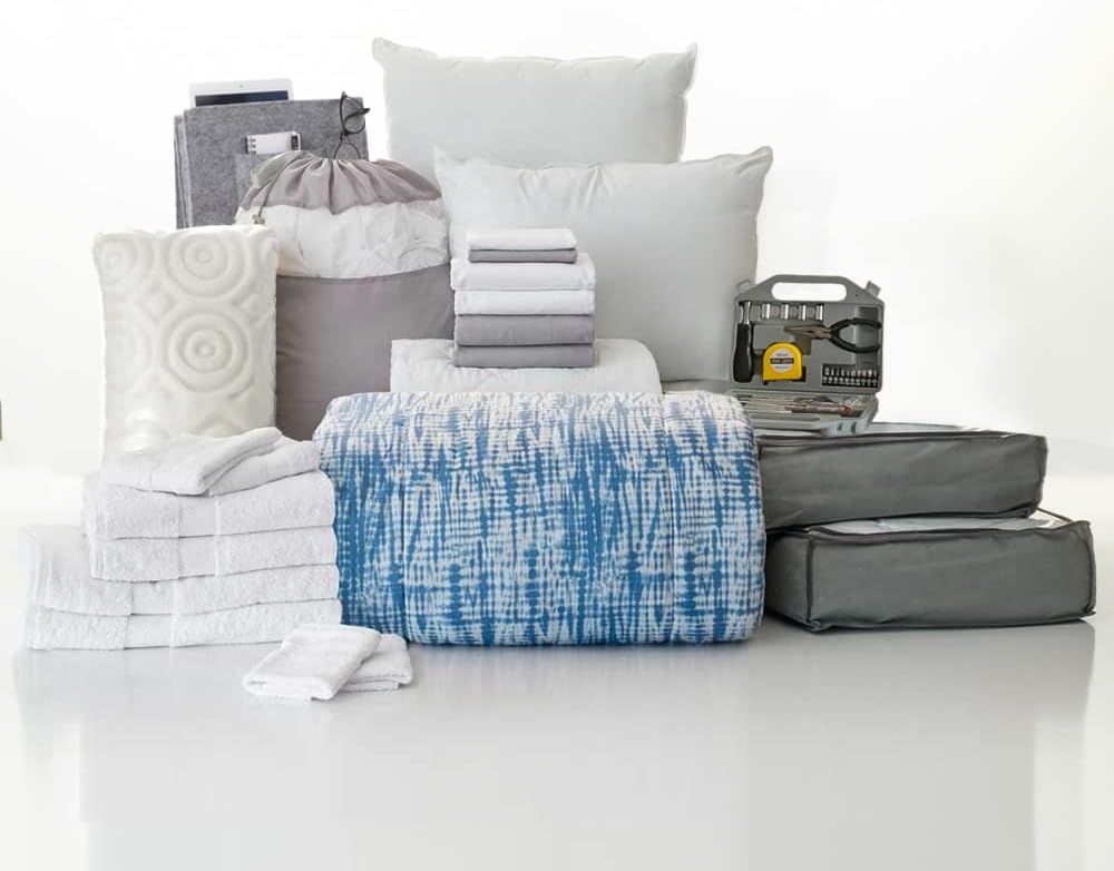 OCM College Dorm Room 25-Piece Complete Campus Pak Trunk Bundle | Twin XL Bedding