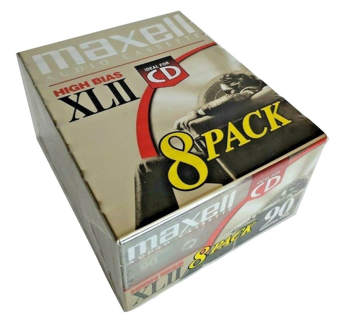 Maxell XLII Audio Cassettes - 8 Pack -90 Minute- High Bias