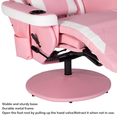 Modern-Depo Gaming Recliner Chair with Speakers, Massage, High Back, Cupholder, Headrest, Lumbar Support