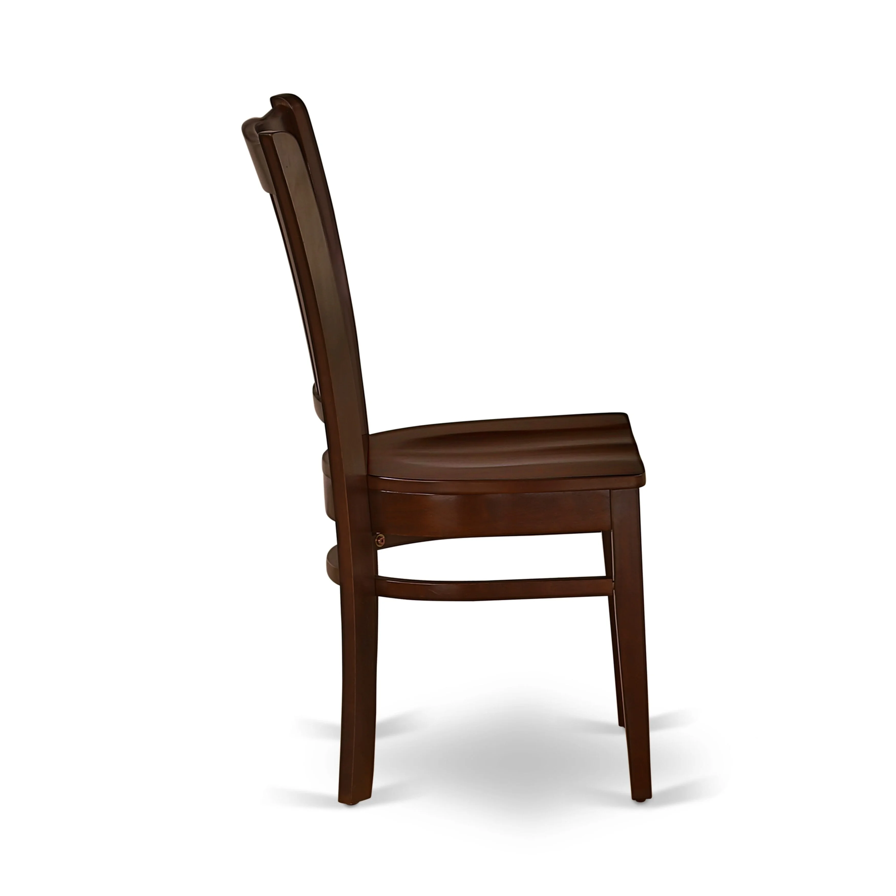 East West Furniture Groton 11" Wood Dining Chairs in Mahogany (Set of 2)