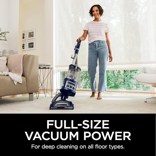 Shark Upright Vacuum, Navigator Lift-Away Deluxe with Large Dust Cup Capacity, HEPA Filter, Swivel Steering, Upholstery Tool & Crevice Tool, Blue