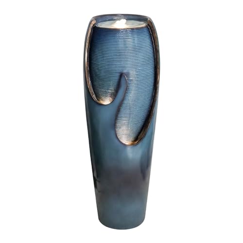 watnature 38.7”Tall Outdoor Water Fountains and Waterfalls - Indoor Water Urn Fountain