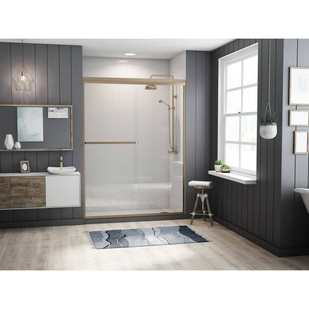 Coastal Shower Doors 5246.69N-C Paragon Series 46x22 x 69x22 Sliding Frameless Shower Door Trim Finish: Brushed Nickel