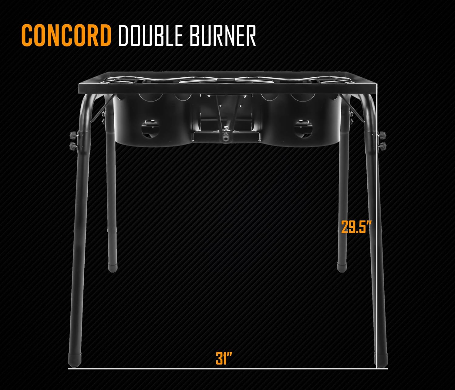 Concord Double Propane Burner, Outdoor 2 Burner Camping Stove for Cooking/Home Brewing/Making Sauce