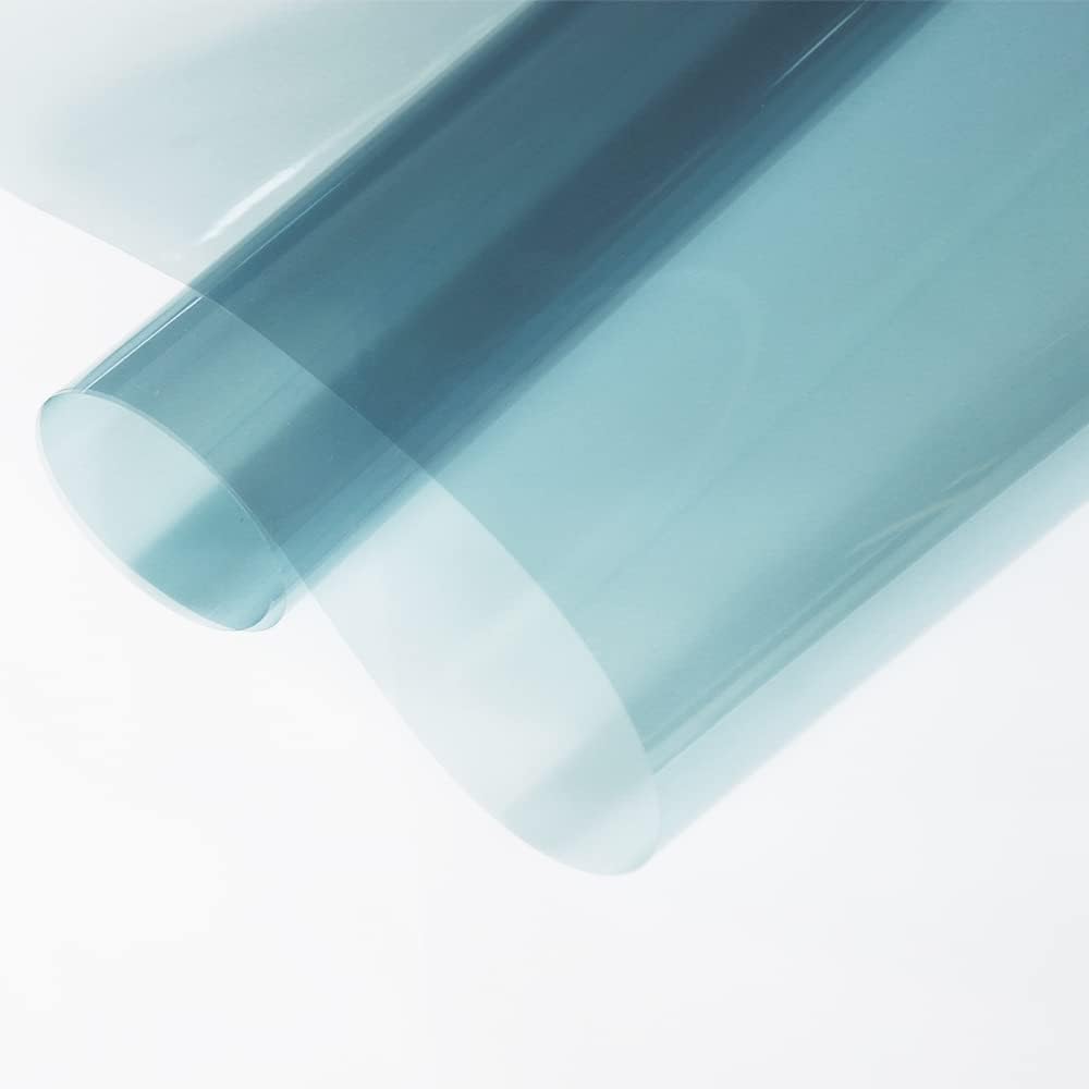 MEGICOLIM 80% VLT Nano Ceramic Win dow Film 99% Anti UV Front Car Solar Windshield Rear Side Window Tint, Light Blue, 30Inch X 16.5Feet