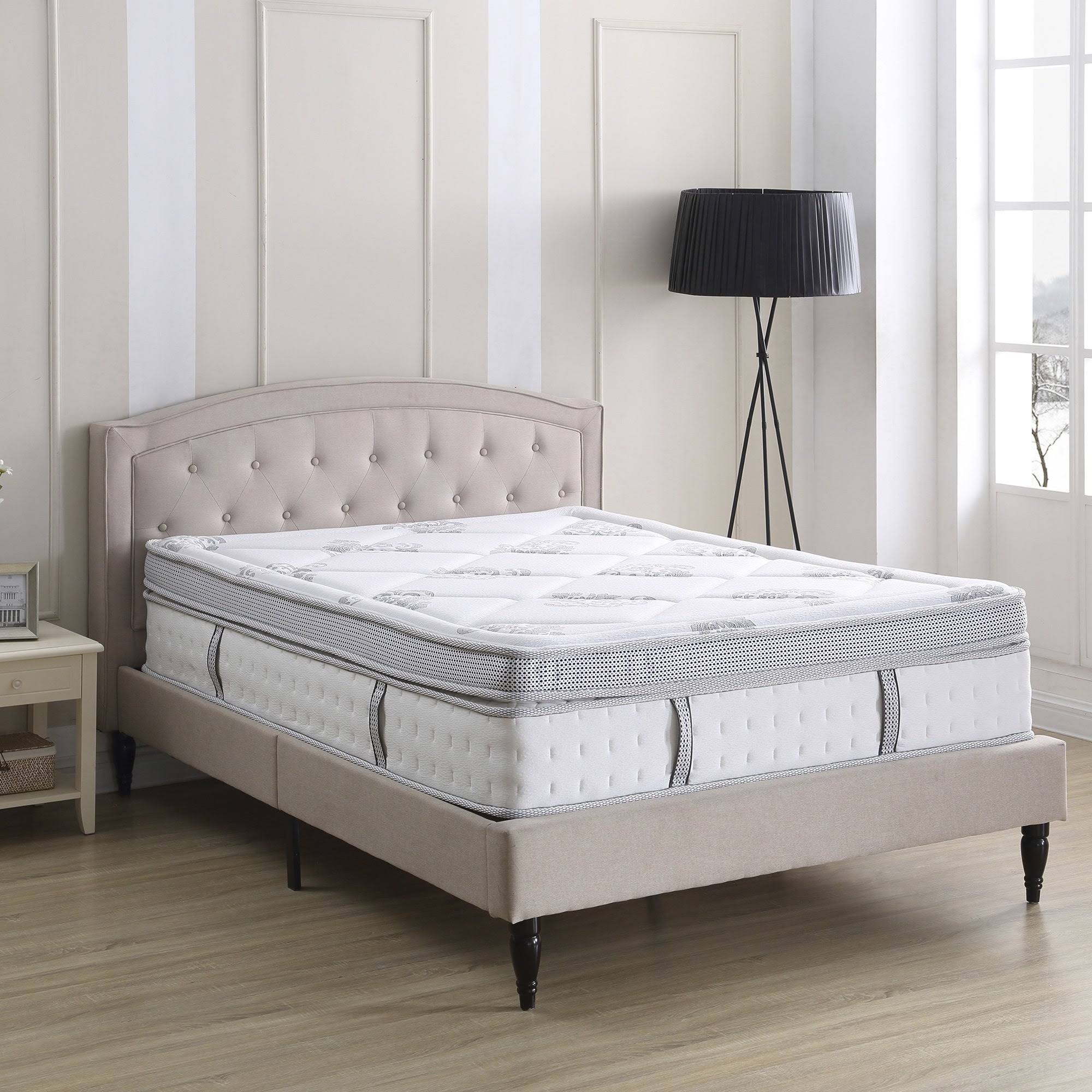 Classic Brands Summerville Hybrid 14-inch Eurotop Mattress - White (Full)