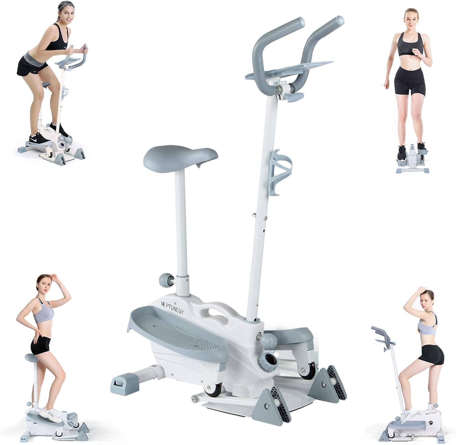 Magnetic Under Desk Elliptical Machine for Home Workouts, Foot Pedal Exerciser with 3 Levels Manual Incline