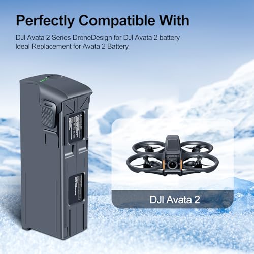 Fantasyo Avata 2 Series Battery 2 Packs 2150mAh and Triple Avata 2 Series Two-Way Charging Hub Kit Compatible with DJI Avata 2 Drone