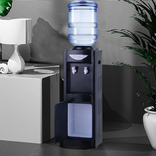 Hot & Cold Top Loading Water Dispenser,5 Gallons Water Coolers with Child Safety Lock Removable Drip Tray & Storage Cabinet