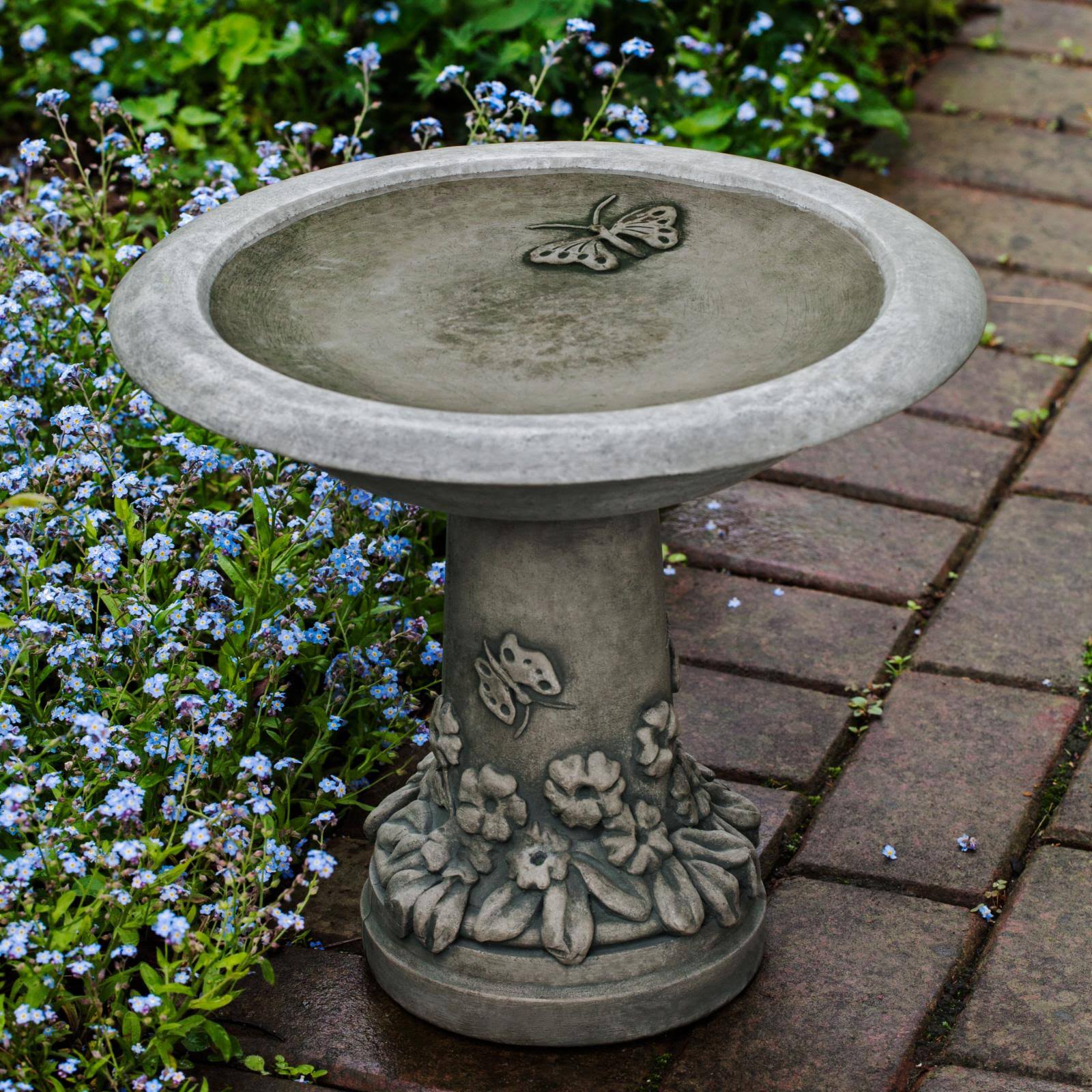 Campania International Spring Meadow Birdbath - Ferro Rustico Nuovo