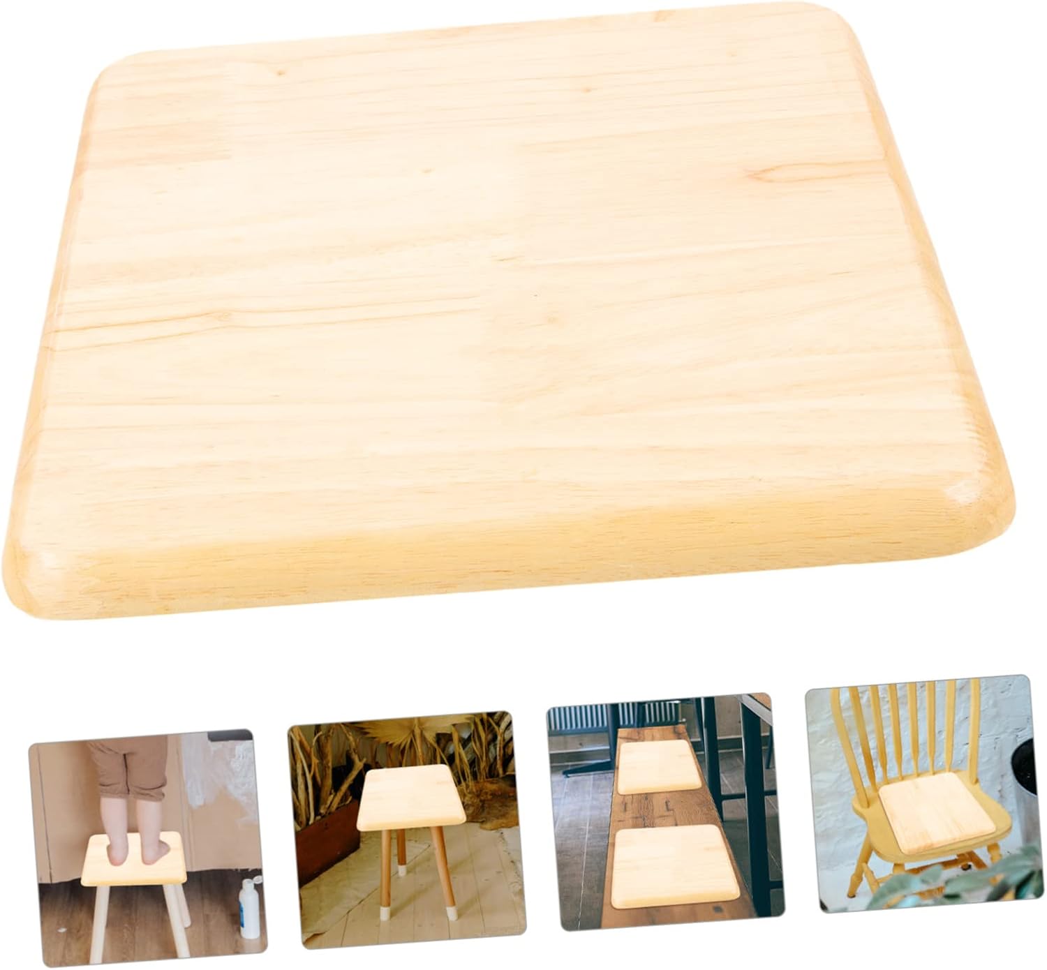 DOITOOL Square Stool Home Stool Seat Replacement Square Dining Table Stool Seat Replacement for Wooden Stool Square Wooden Chair Seat Replacement