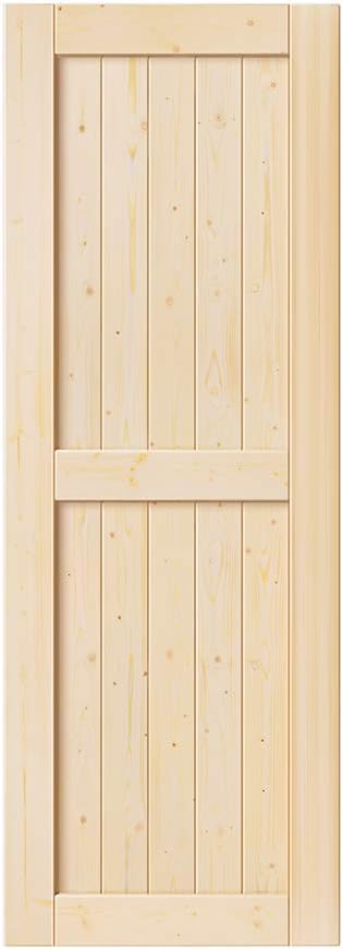 ROYMELO 36 x 84 inch Unfinished Sliding Barn Wood Door Slab