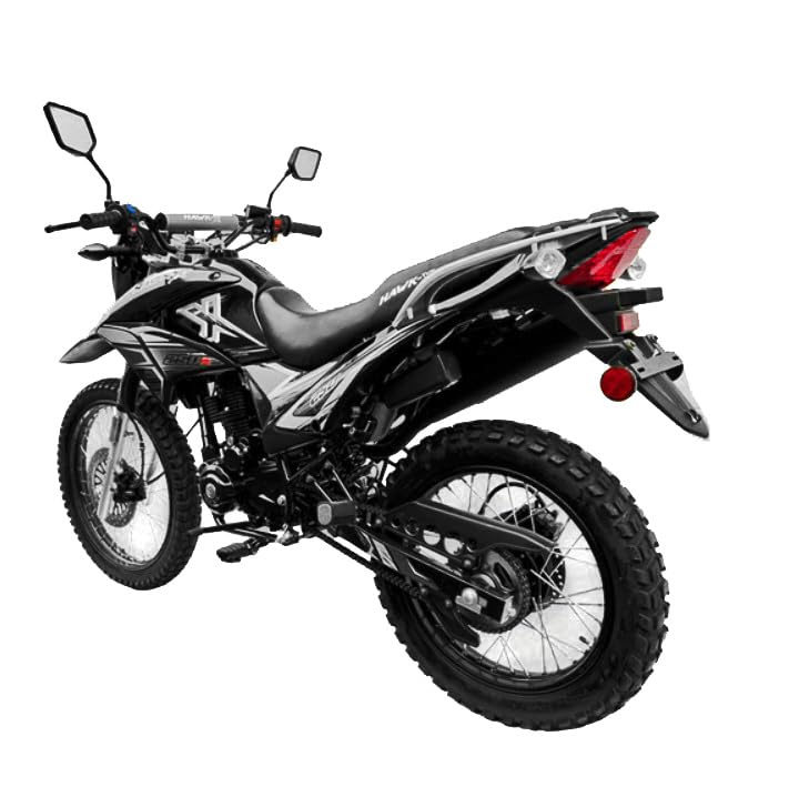 HHH Upgraded New XHawk Enduro 250cc Motorcycle RPS Dual Sports Dirtbike, 5 Speed Enduro Bike (Black) - Extra Large