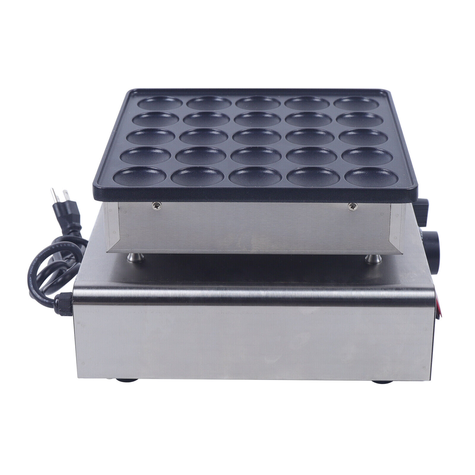 800W Commercial Nonstick Waffle Maker Machine Mini Dutch Pancake Baker 25PCS