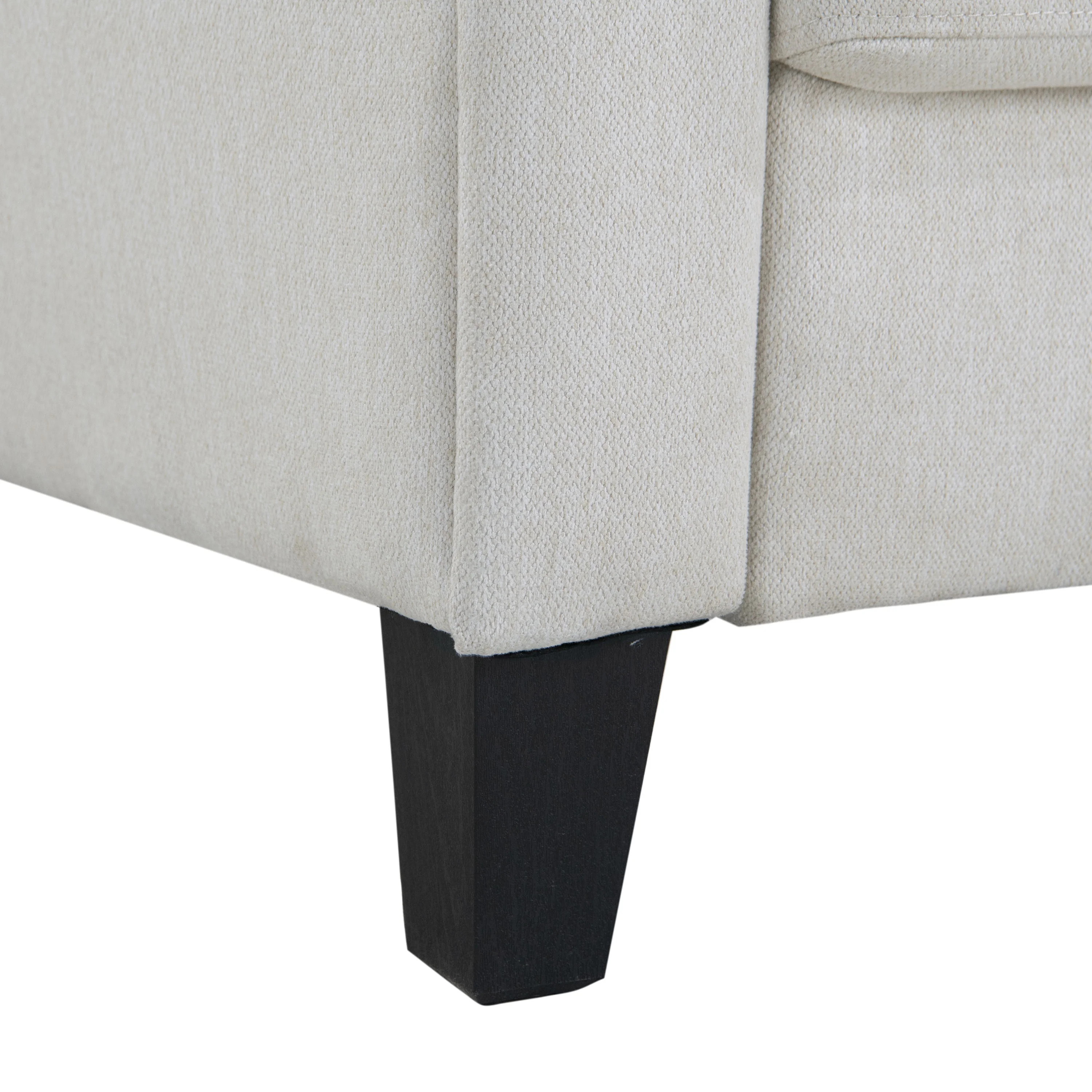 Lifestyle Solutions Alexa Sofa with Rolled Arms, Oyster Fabric