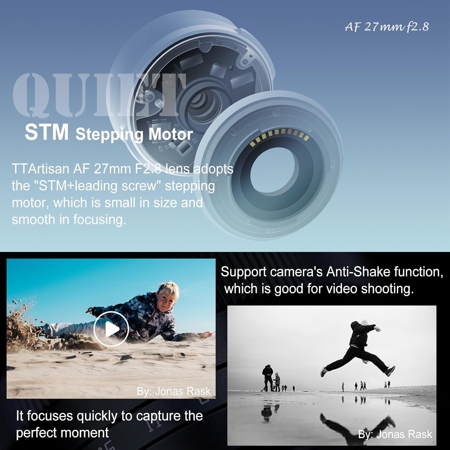 TTArtisan AF 27mm F2.8 f/2.8 XF-Mount APS-C Auto Focus STM Lens for Fujifilm Fuji X-Mount Cameras X-T10 X-T2 X-T20 X-T30 X-T3 X-T4 X-T5 X-T100 X-T200