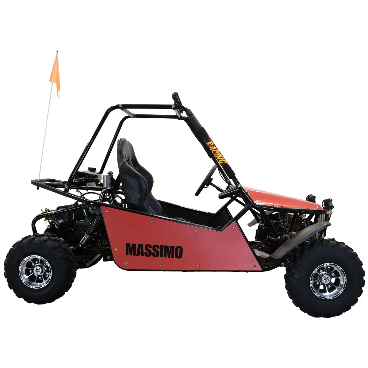 Massimo GKM 200|4 Stroke 177cc 2WD Go Kart (Red) - Curated Treasures Market