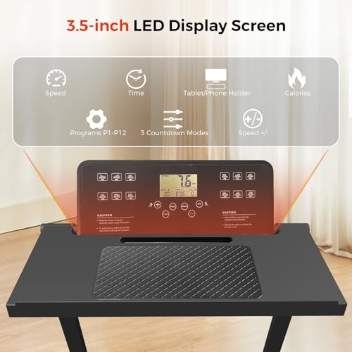 Portable Foldable Treadmills for Home, Small Folding Treadmill for Home Office with 300 LBS Capacity