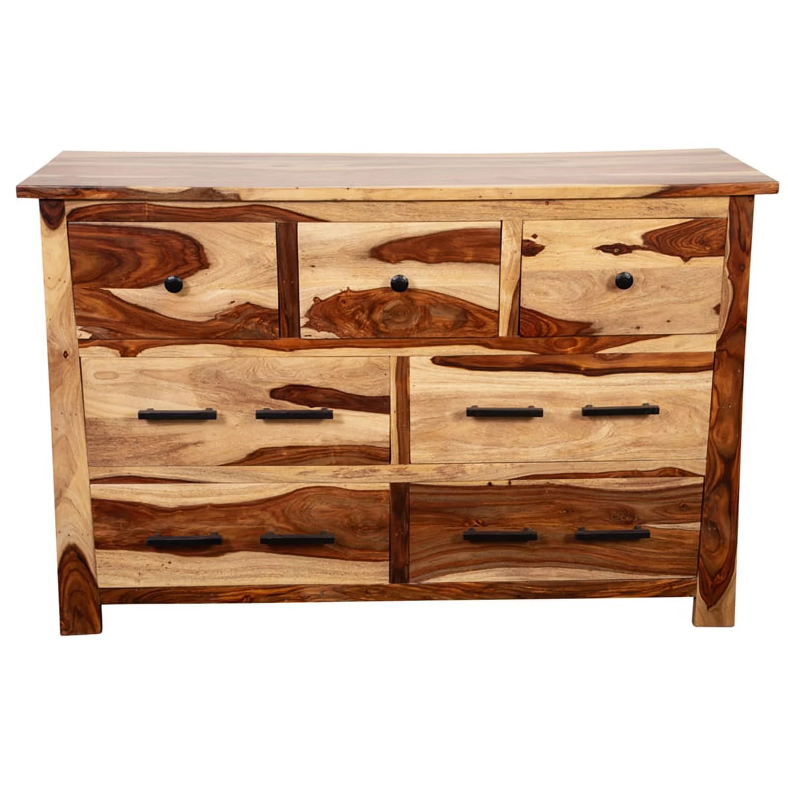 Kalispell Solid Sheesham Wood 7 Drawer Dresser