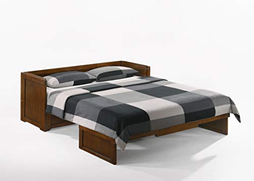 NIGHT & DAY Furniture Murphy Cube Cabinet Bed (White, Queen)