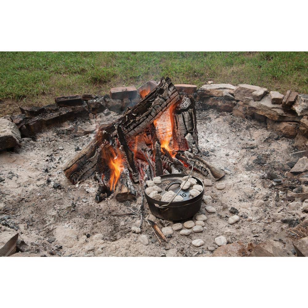 Lodge D12DCO3 Cast Iron Dutch Oven, Black, 8 qt