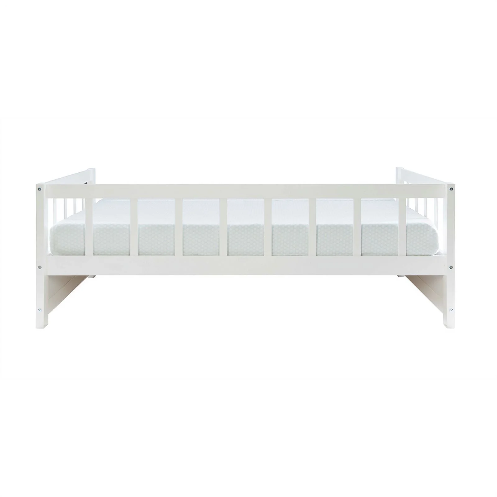 Linon Macey Wood Storage Trundle Daybed in White