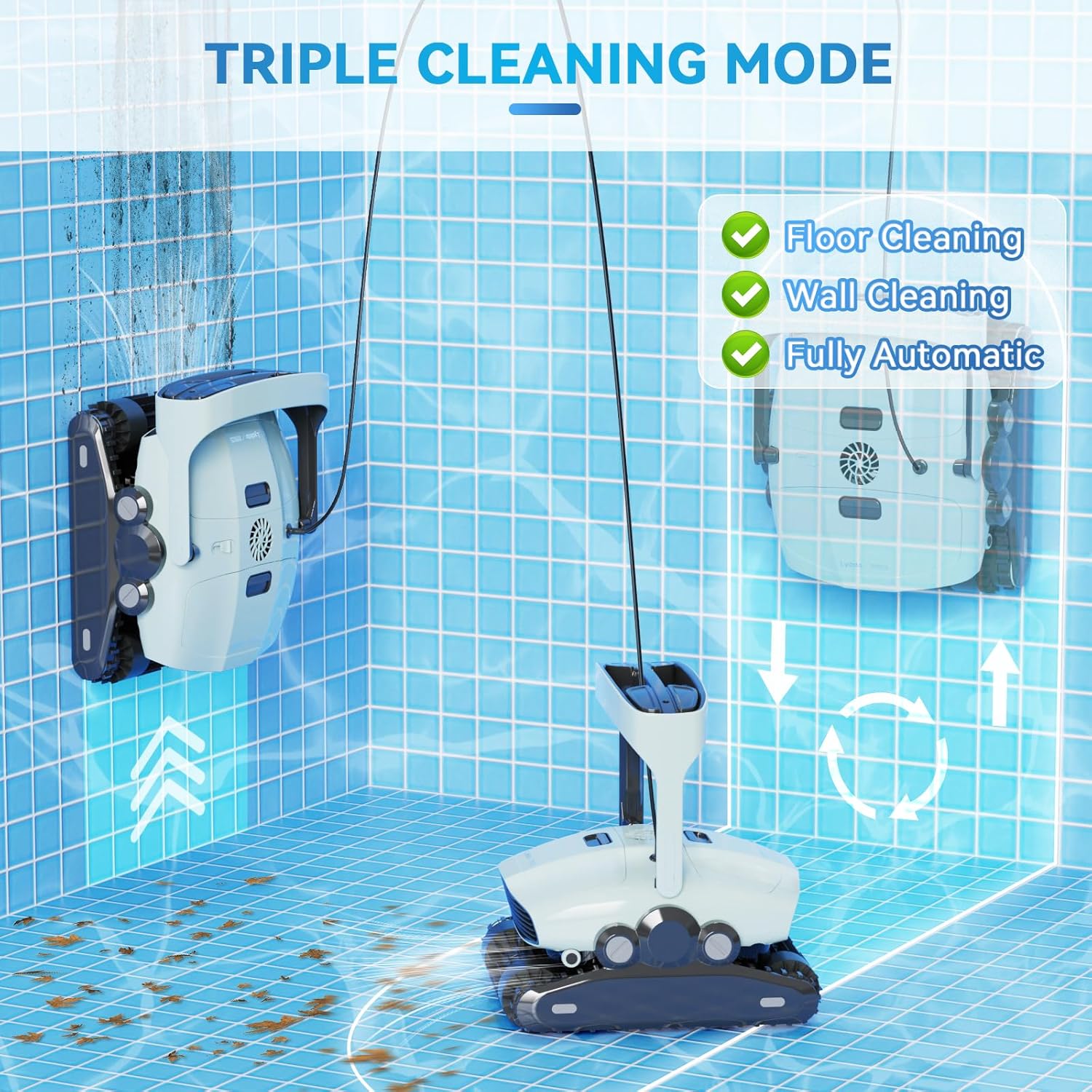 Lydsto Cordless Robotic Pool Vacuum with Automatic Charging Technology - APP, and Remote Control Pool Vacuum Cleaner