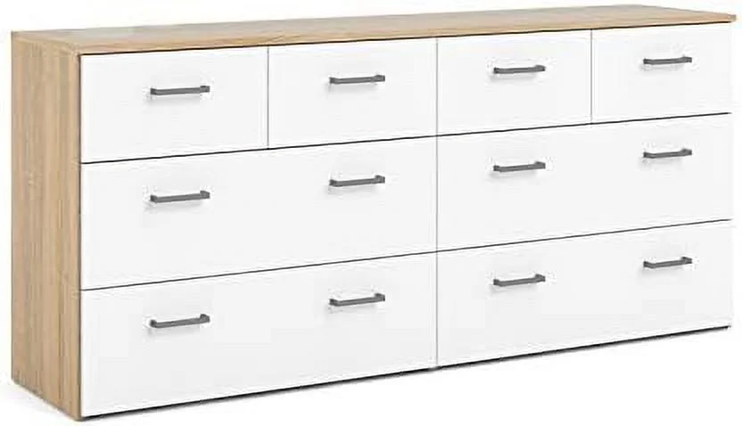 White Oak Double Dresser 8 Drawers Organizing Your Bedroom in Style