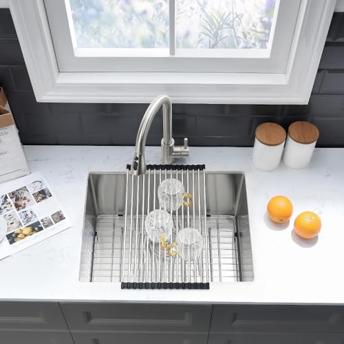 Stainless Steel Laundry Sink Undermount-VASOYO 23x18x13 Undermount Laundry Sink Stainless Steel Utility Sink 16 Gauge Single Bowl Laundry Room Sink
