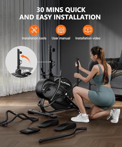 THERUN Elliptical Exercise Machine, 3-in-1 Cardio Climber Stepping Elliptical Machine for Home