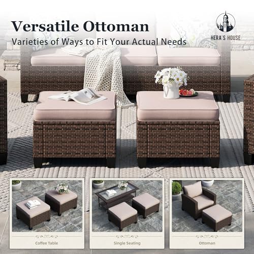 HERA'S HOUSE Patio Furniture Set with 56" Fire Pit Table, Outdoor Patio Conversation Sets