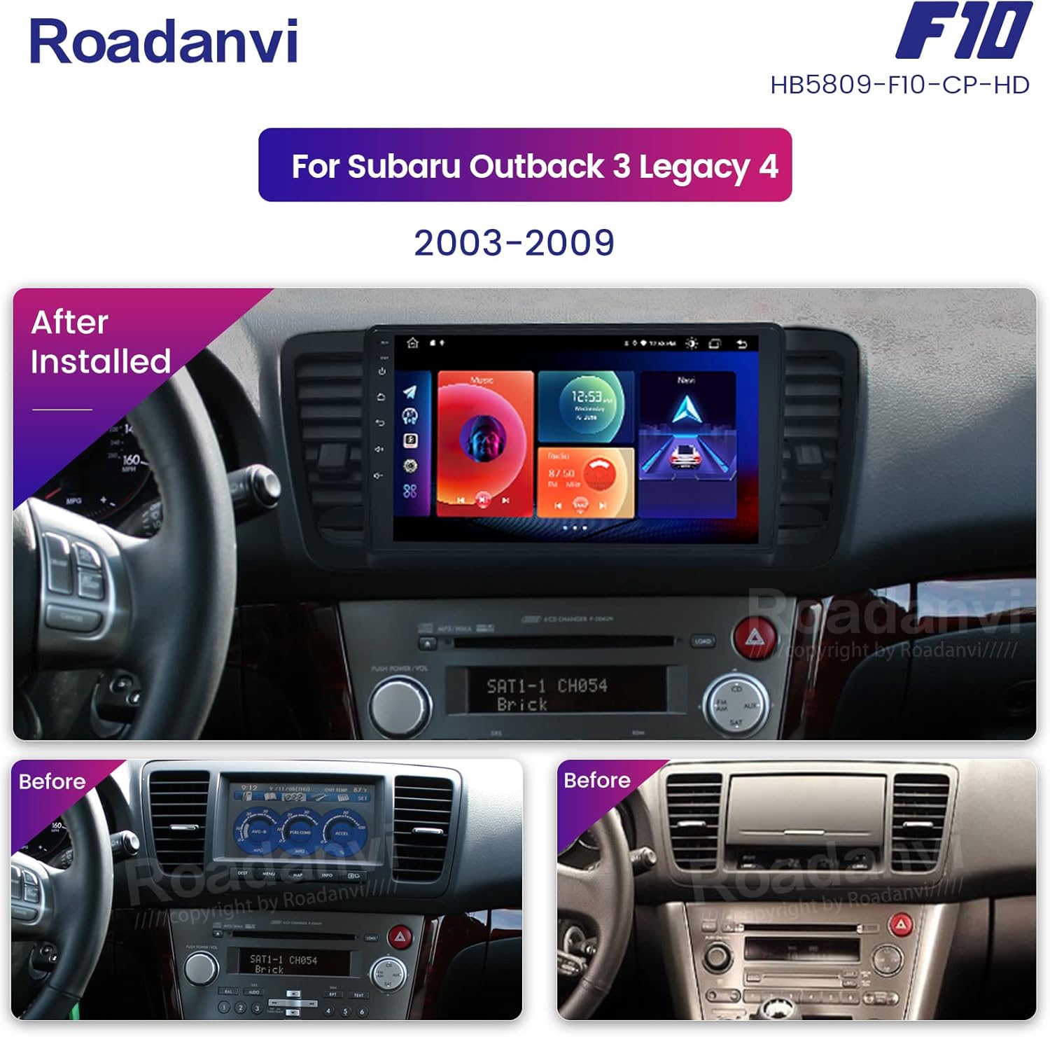 Roadanvi for Subaru Forester WRX 2016 2017 2018 2019 2020 Car Stereo Bluetooth Radio Car Navigation Carplay Android Auto 1280x720 IPS Touch Screen