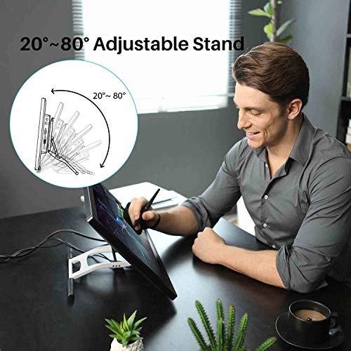 HUION KAMVAS 20 Drawing Tablet with Screen 120% sRGB Graphic Drawing Monitor Pen Display Tilt Function Battery-Free Stylus 8192 Pen Pressure