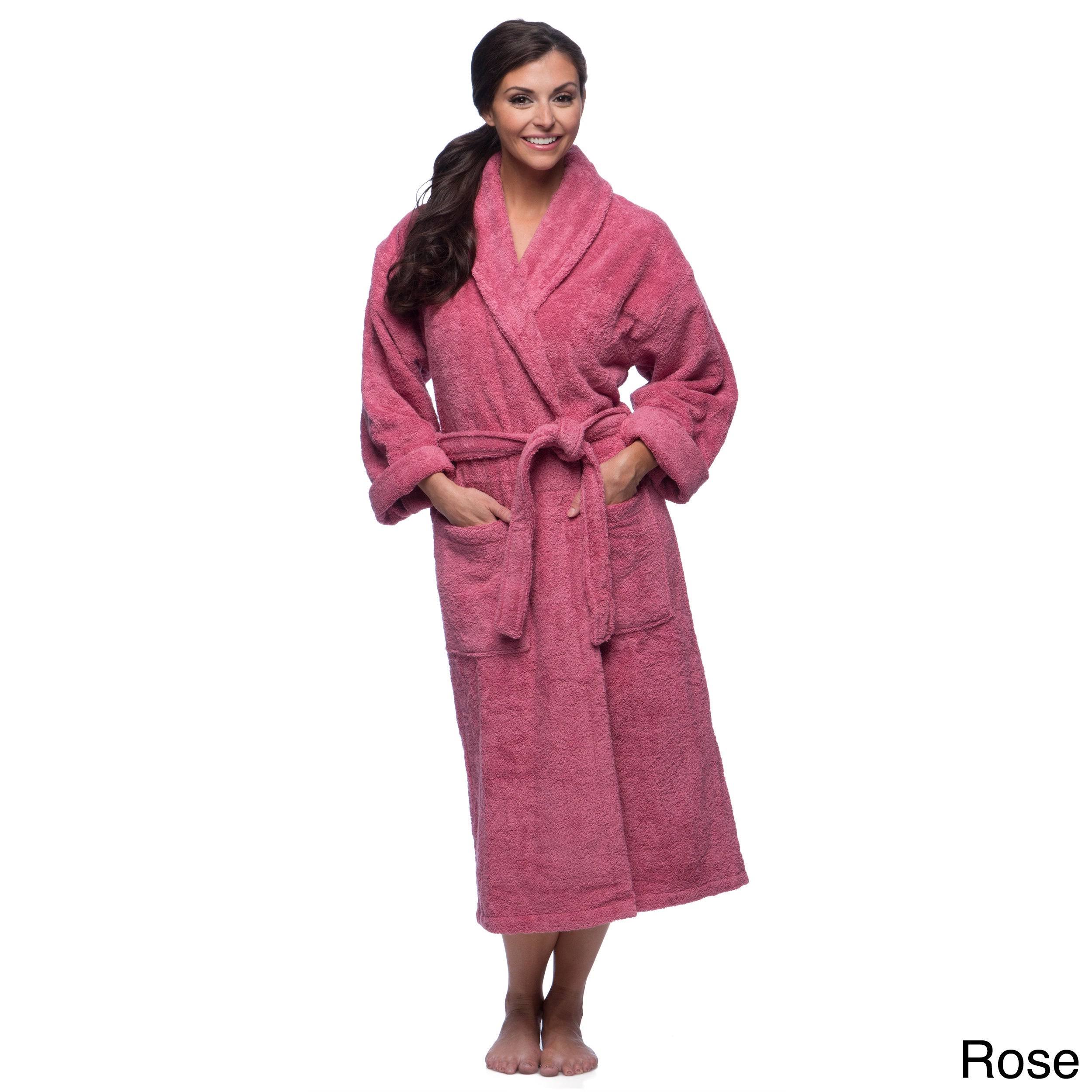 Salbakos Large Turkish Cotton Terry Bathrobe in Beige