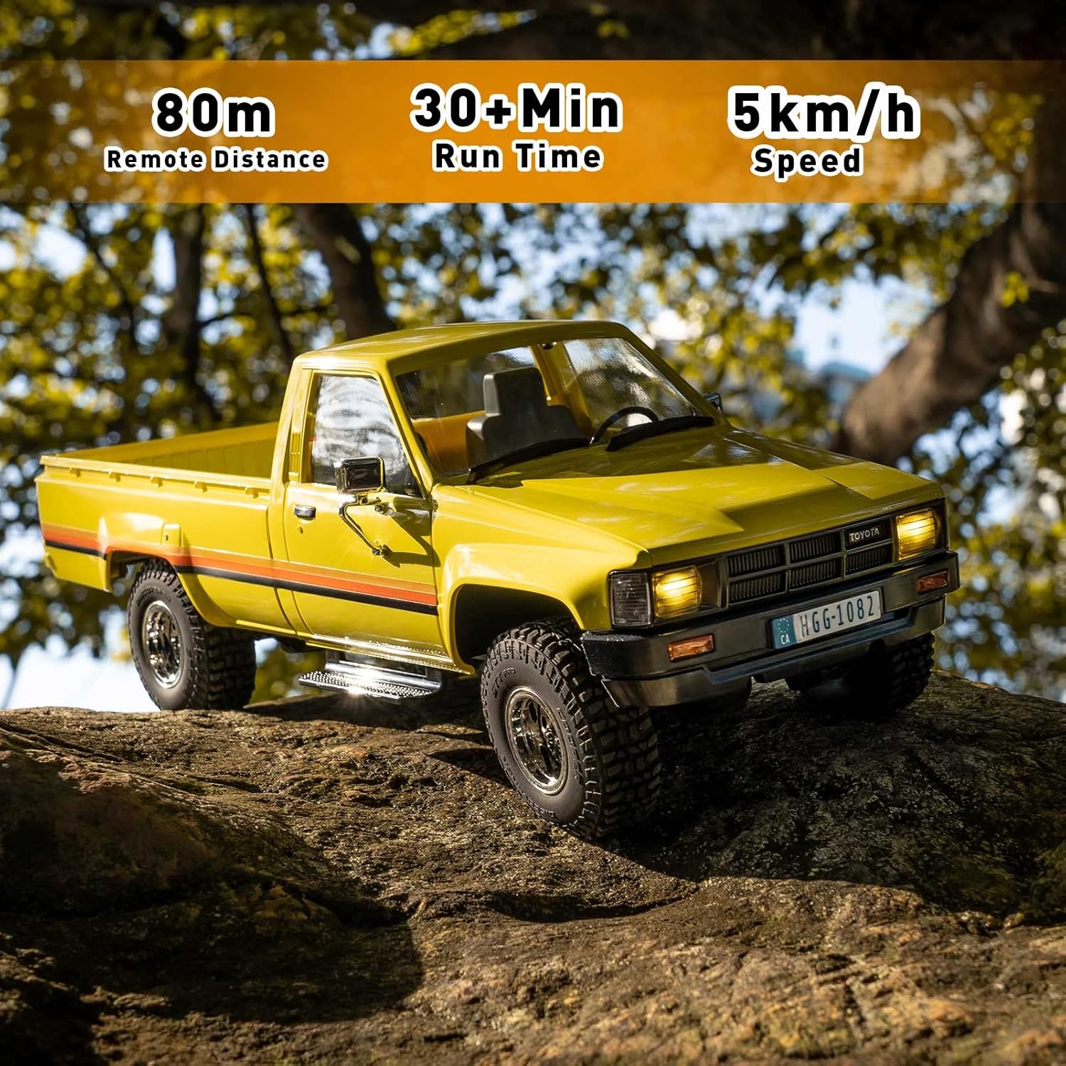 FMS 1:18 RC Crawler Toyota Hilux RTR Official Licensed Model Car RC Trucks with LED Lights 2.4Ghz 4WD Off-Road RC Vehicle RTR Hobby Electric Charging