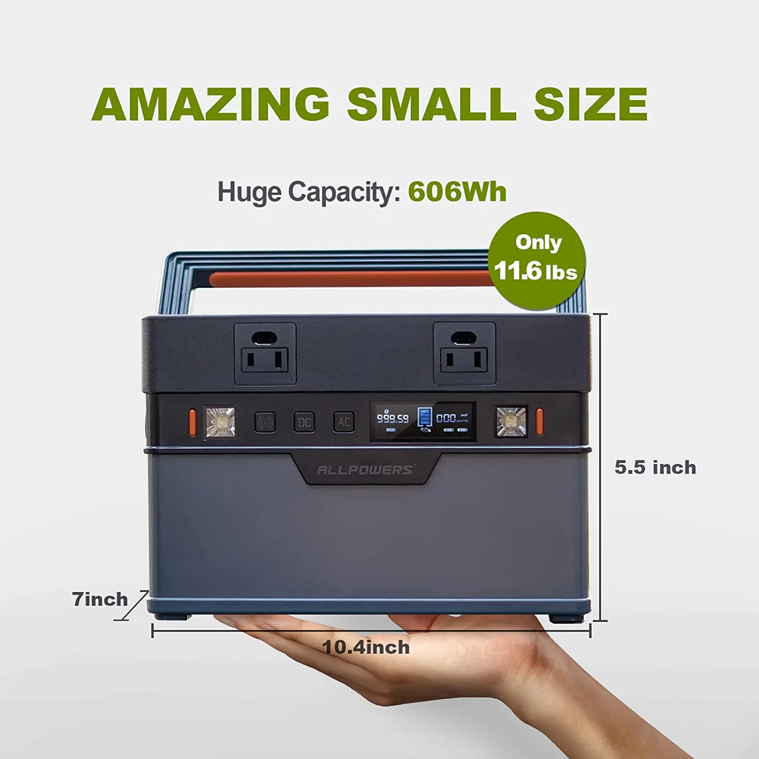 ALLPOWERS S700 Portable Solar Generator Kit, 100W Monocrystalline Flexible Solar Panel with 700 Watt 606Wh Portable Power Station