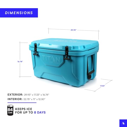 Titan Hard Ice Chest Cooler Roto Cooler with Microban Protection and Deep Freeze Insulation