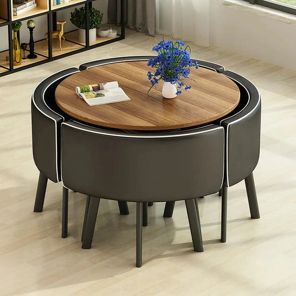 Dining Table Set 4 Chairs Office Reception Seat Suits Negotiation Table Casual Visitor Round Table Visitor Office Desk Chair Set